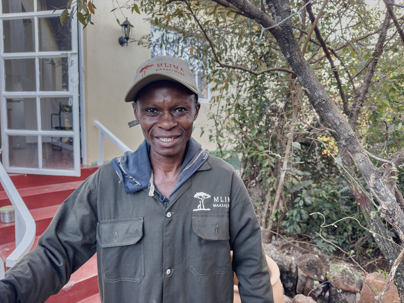 A member of the Mlima team at camp in the Maasai Mara